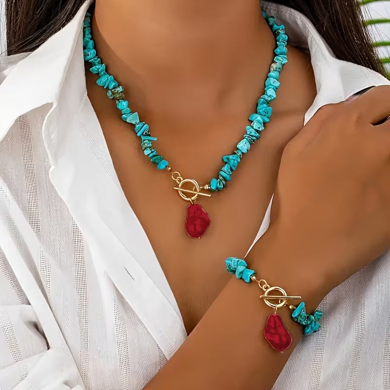 Modern Turquoise Jewelry Set