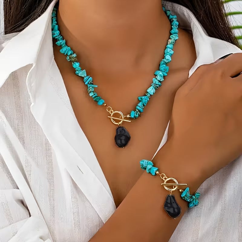 Modern Turquoise Jewelry Set
