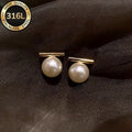 Golden Hypoallergenic Stud Earrings